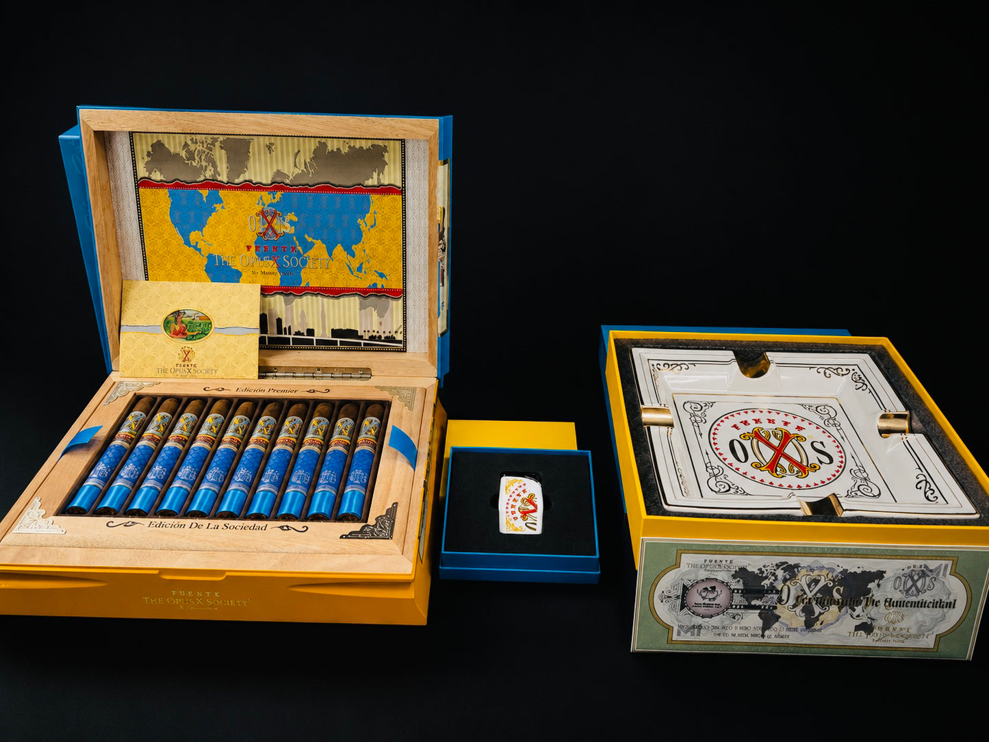 Fuente Opus X Society (6.25×49) + Lighter + Ashtray